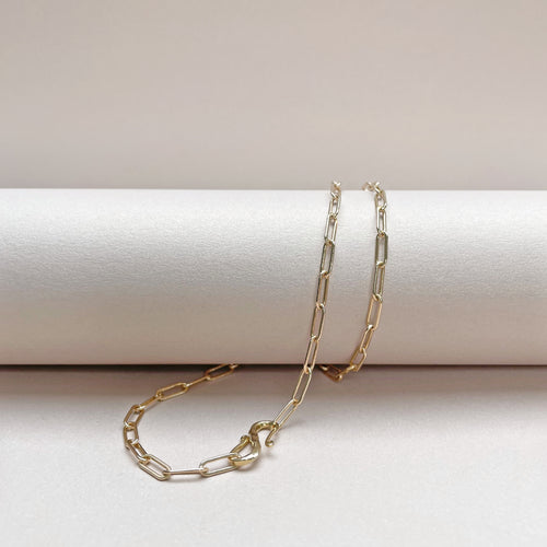 14k Gold Paperclip Choker