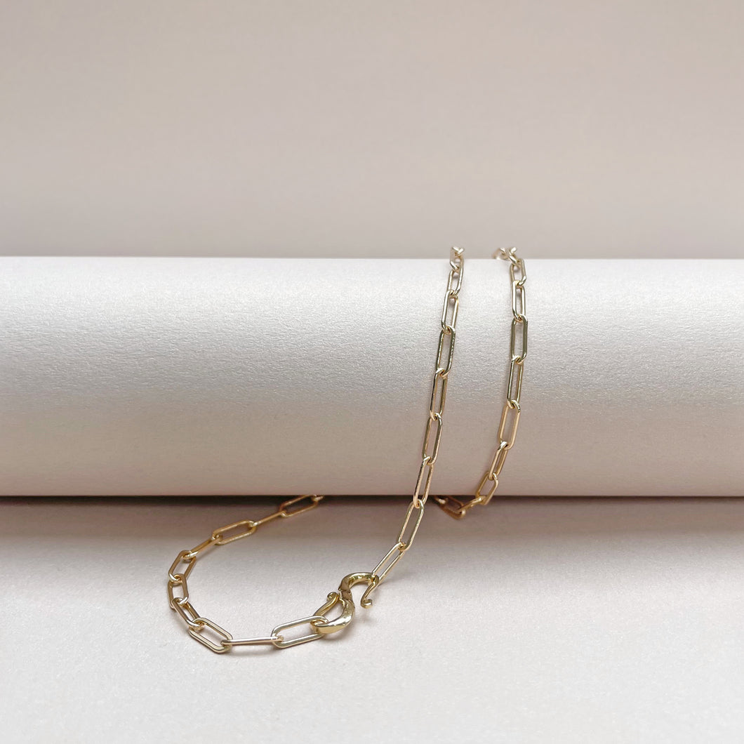 14k Gold Paperclip Choker