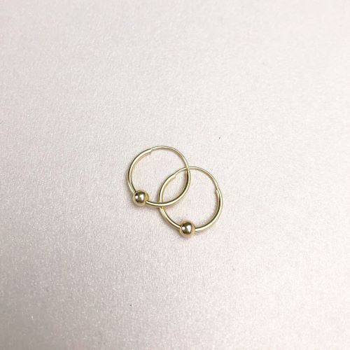 14k Gold Endless Hoops