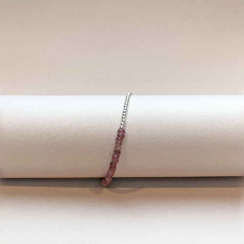 Sterling Silver Pink Tourmaline Sweetie Bracelet