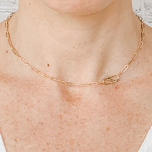 Load image into Gallery viewer, 14k Gold Paperclip Choker
