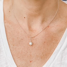 Load image into Gallery viewer, Sterling Silver White Pearl Drop Necklace
