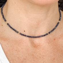 Load image into Gallery viewer, Sapphire &amp; 14k Gold Choker
