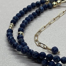 Load image into Gallery viewer, Sapphire &amp; 14k Gold Choker
